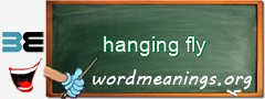 WordMeaning blackboard for hanging fly